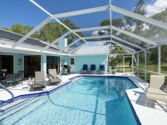 Palm Country Bliss Saltwater Heated Pool With Loungers