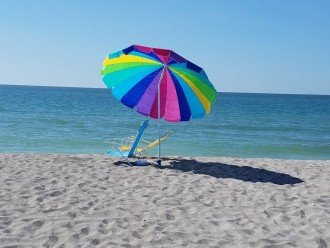 We provide our guests with beach chairs and umbrellas