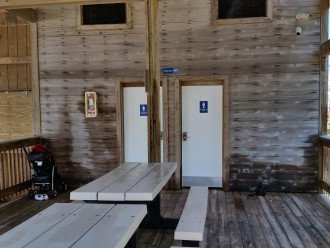 Restrooms at the private pavilion