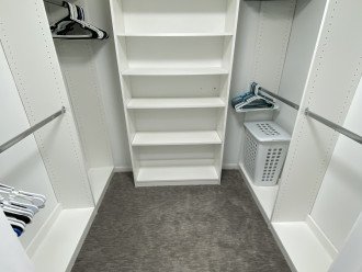 Walk in Closets by Design in main bedroom.