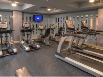 Onsite fitness center with free weights, ellipticals, bikes & treadmills~ for Calypso Resort Guests only!