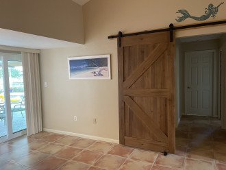 Barn door for privacy in Mermaid Wing.