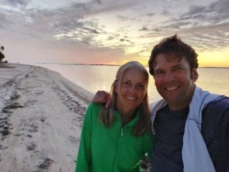 Your hosts Iva & Steve on the causeway sunset walk
