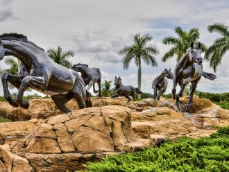 Entrance to the Lely Resort Where the Condo is Located; One of the Best Golf Communities in the USA; Mustang Statues are Well Know and Quite a Site!