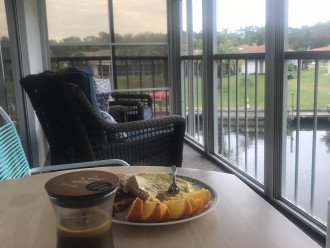 breakfast view - yum