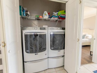Washer & Dryer- Laundry Supplies provided