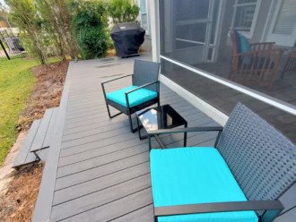 Outdoor deck with gas grill