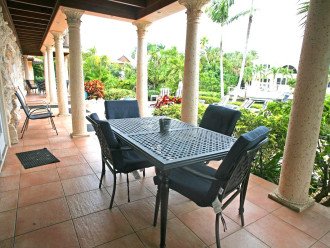 Front porch --- overlooking the pool and waterfront.