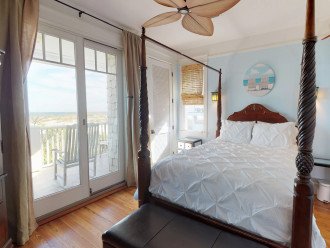 Master Bedroom 2 - Oceanfront Queen with Doors out to the Covered Porch & Pivate Bath
