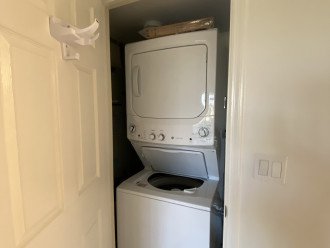 Washer and dryer, roomy for a stacked unit!