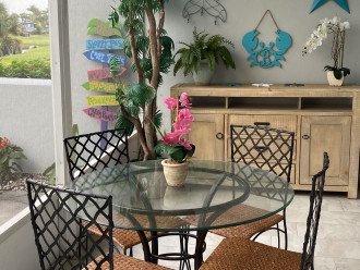 Lanai table for relaxing