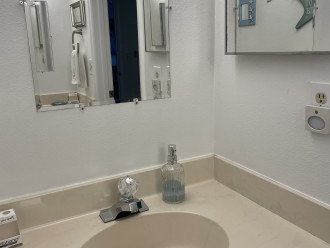 Sink on right outside primary bath