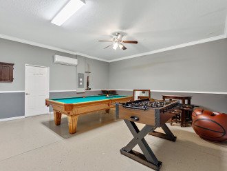 Game room with Pool and foosball