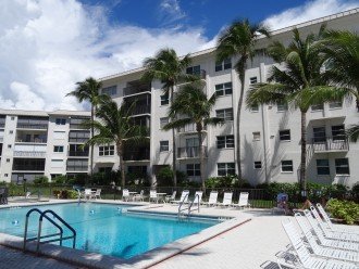 View of the condo complex from the pool area