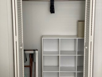 Guest Closet with storage cubes