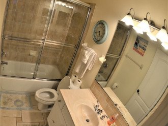 BATHROOM # 3 tub and shower , vanities