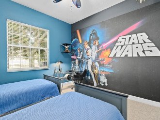 Star Wars room - desk with chair in the corner