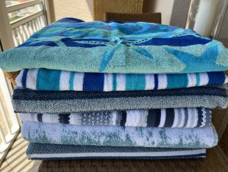 Beach towels available for use - no need to pack any!