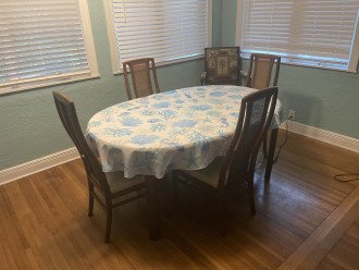 Dining area with seating for 6 people