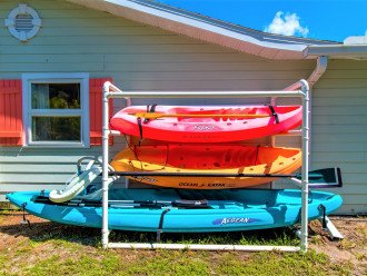 3 kayaks available onsite to enjoy the beautiful lagoon and wildlife