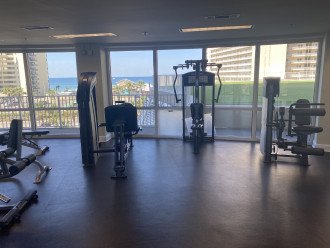 The fitness center is located 5 steps away from our condo.