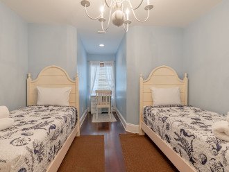 Bedroom 4 offers 2 Twin Beds, TV & Desk