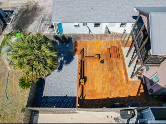 Aerial view of the back deck