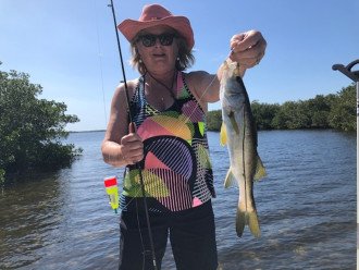 Fishing for snook in the back country