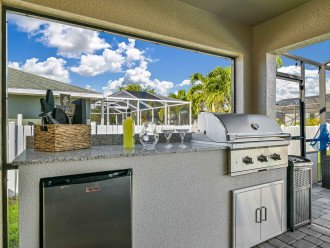Enjoy the weather and barbeque with the new outdoor kitchen