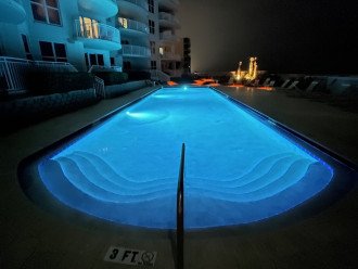 North pool at night