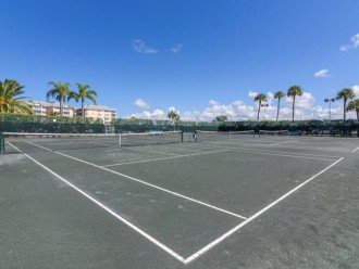 3 har-tru lighted tennis courts, they are swept and lined each morning