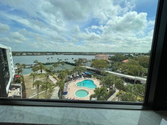 Your Condo Water Views of Sarasota Bay, Heated pool & 3 har-tru Tennis courts