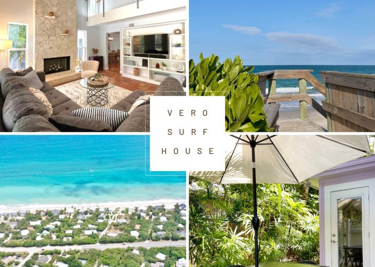 Welcome to Vero Surf House, a modern 3BR home w/ private beach access.