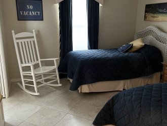 GUEST BEDROOM ENSUITE WITH QUEEN BED AND 1 TWIN BED