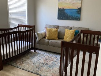 Cribs can be rented and set up in the first floor den (Advanced notice required)