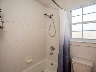 Upstairs shower and tub combination