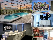 Amazing Themed Villa w/ Theater, Gameroom, S Facing Pool & Spa