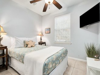Full Bedroom with new Roku TV! #Destin #MiramarBeach #BeachHouse#PrivatePool