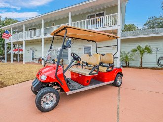Golf Cart included with the rental! #Destin #MiramarBeach #BeachHouse#PrivatePool