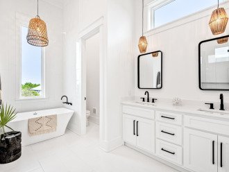 Master Bathroom with Soaking Tub and Walk-in Shower
