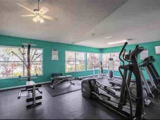 Onsite workout facility. 3 mins walking distance