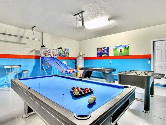 Games room offering Foosball, Basketball and Pool