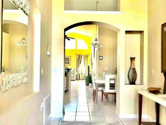 A welcoming hallway into your villa