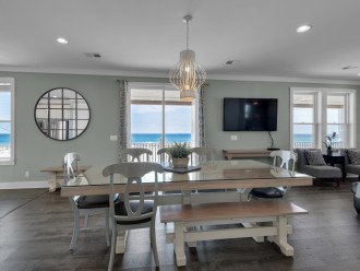 Large farmhouse table, sits 12 comfortably with a great Gulf view