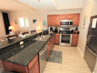 Full kitchen with stainless appliances