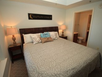 King sized bed in master bedroom