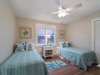 Third Bedroom has 2 twin beds that easily combine for a King Size Bed, with Fan.