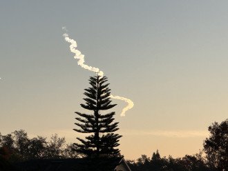 Rocket view from backyard