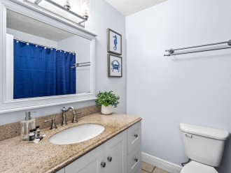 Second bathroom with a tub/shower combo