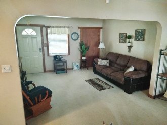 Living room and front door